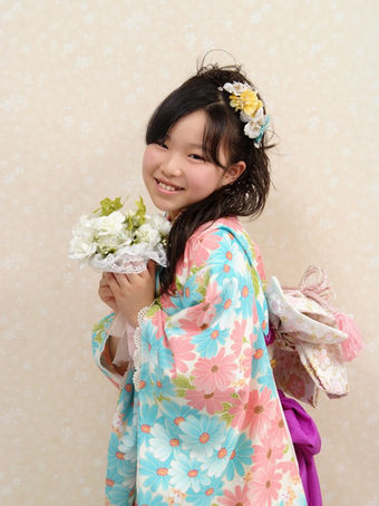Young Girl Wearing Kimono