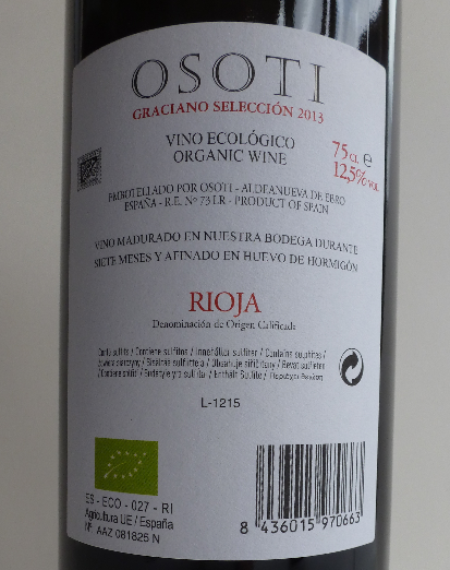 Miniaturbild: Bodegas Osoti Graziano 2013 BIO