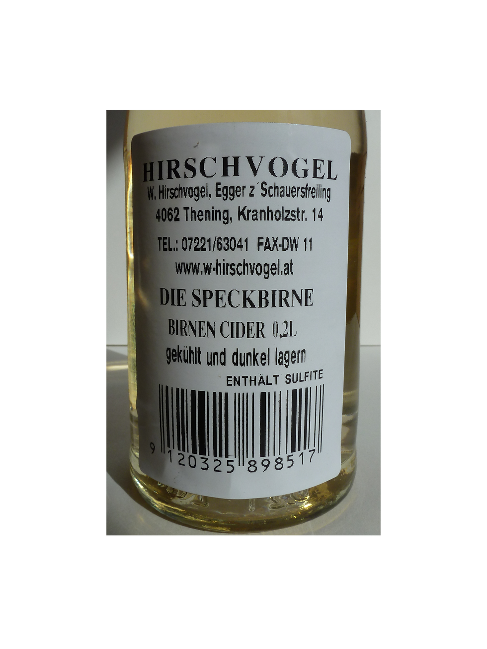 Miniaturbild: Hirschvogel Birnen Cider mini 0,2l