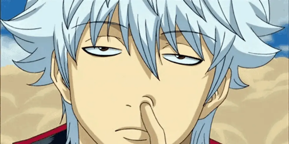 Gintoki picking his nose