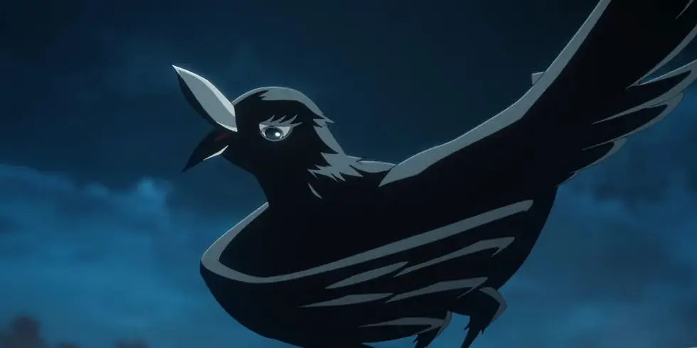 Muichiro's Kasugai Crow acting sassy