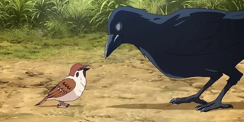 Chuntaro and Tanjiro's Kasugai Crow