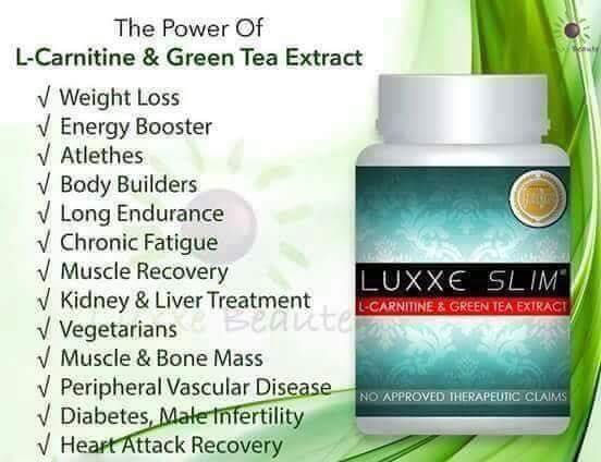 Thumbnail: Luxxe Slim - L-Carnitine & Green Tea Extract 60 Capsules (500mg)