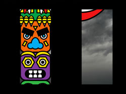 climbing totem scene