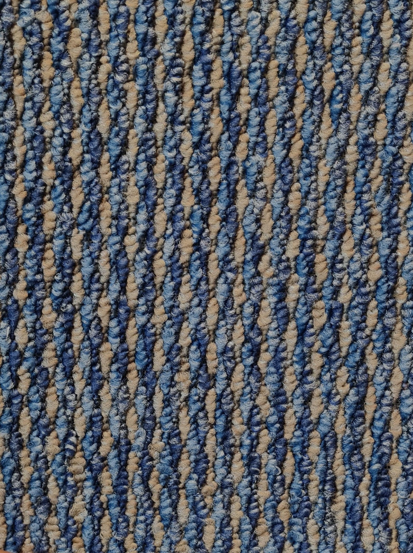 Alfombra boucle Trenzado Blue Beige