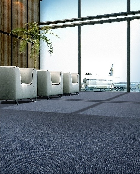Alfombra comercial new rocky blue / azul, alto tránsito comercial intenso, control antiestático incorporado