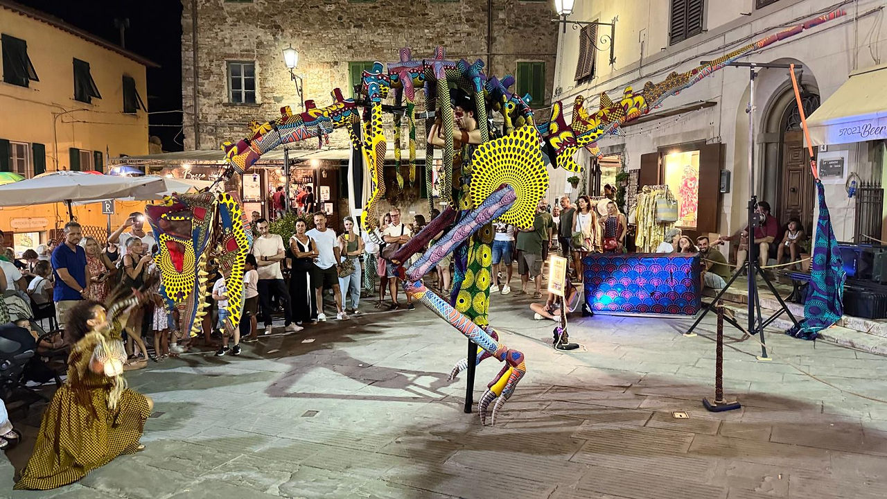 Street Theatre Performance at ApritiBorgo Tuscany