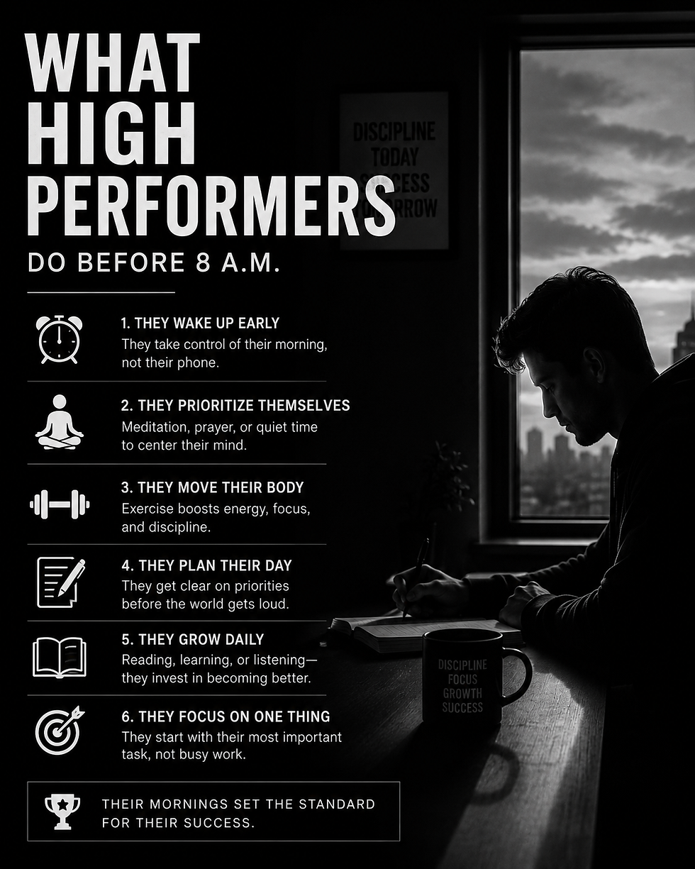 Unlocking Success: Morning Habits of High Performers Before 8 A M