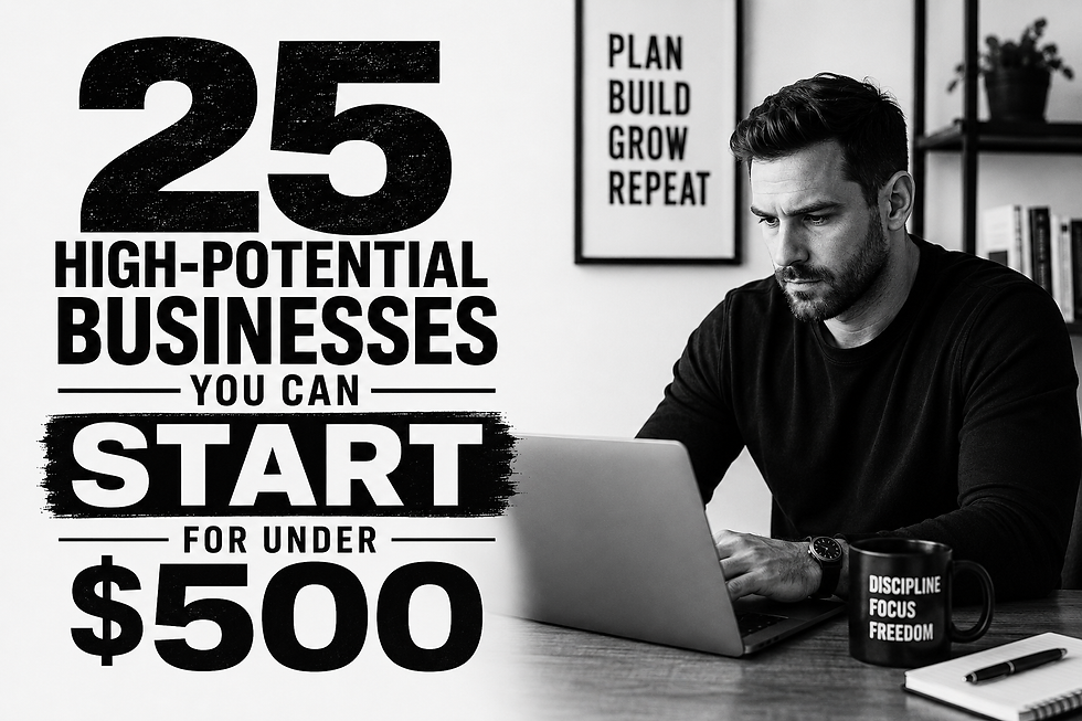 25 Thriving Business Ideas You Can Start for Under 500 to Ignite Your Entrepreneurial Spirit