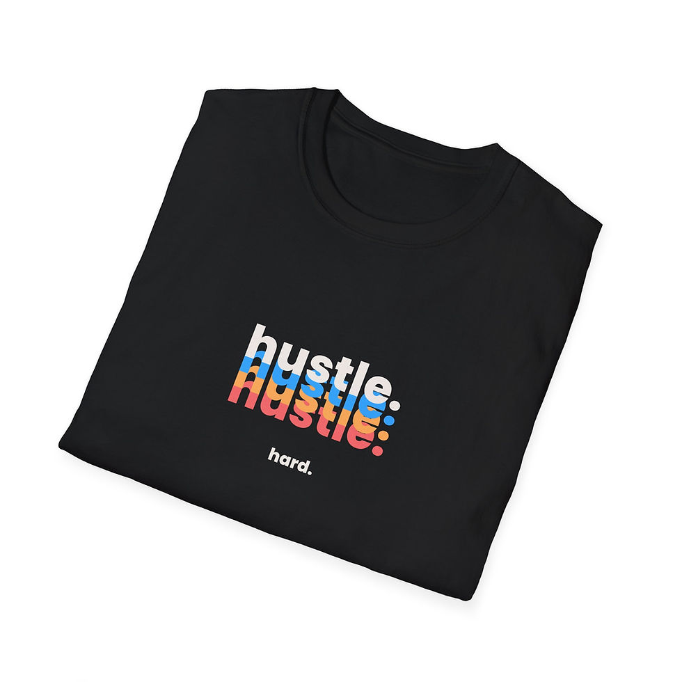 Thumbnail: Hustle Hard Unisex Softstyle T-Shirt - Motivational Graphic Tee