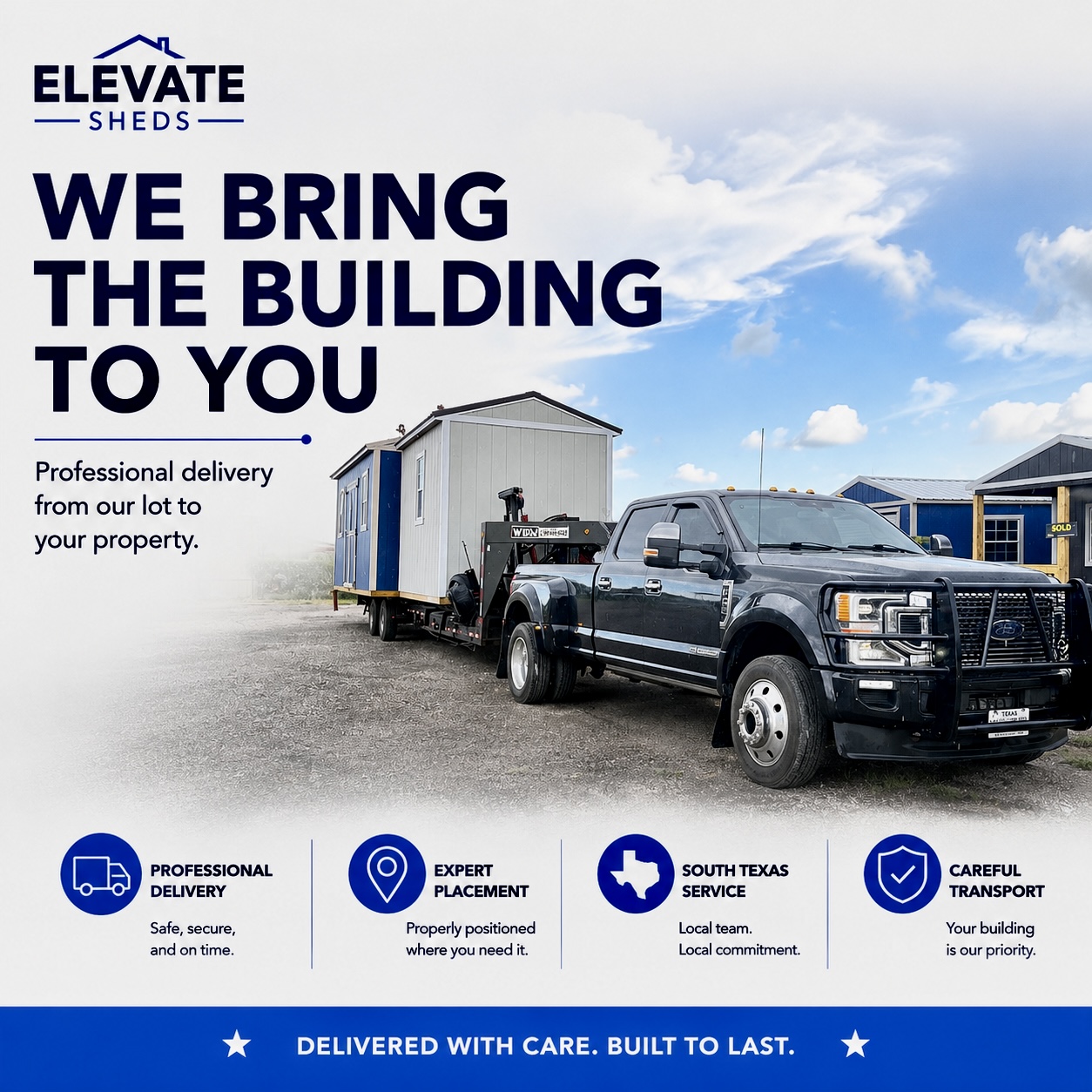An icon for fast and professional shed delivery service.