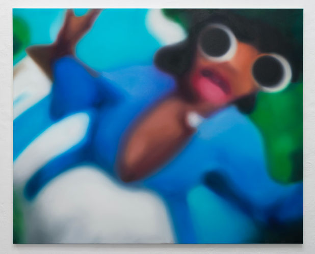 Nokukhanya Langa, gimme some more, 2020, oil and acrylic on canvas, 55 x 66 inches. Courte