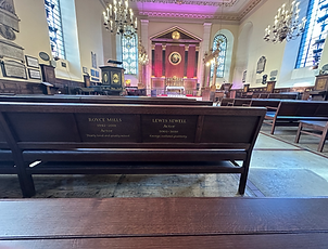 Lewis' Pew Plaque - St Paul's Actors Church, Covent Garden