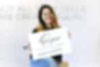 Hope Banker, Kristie, proudly displaying her individual batch number.