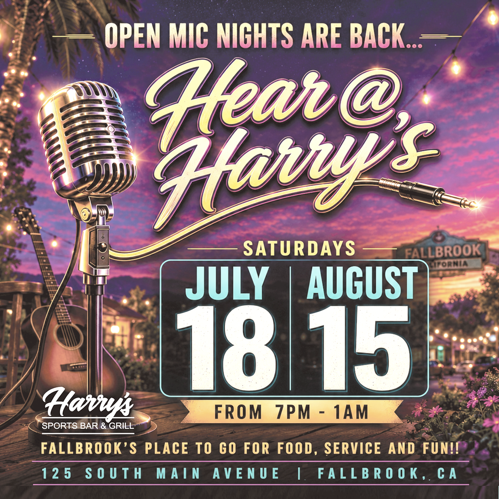 OPEN MIC NIGHTS, HEAR @ HARRY'S