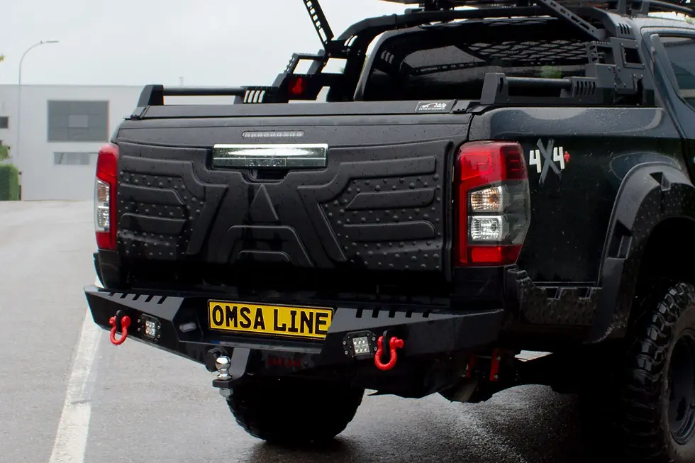 Thumbnail: Mitsubishi L200 Dakar Çelik Arka Tampon Ledli Sensörsüz 2020 ve Sonrası