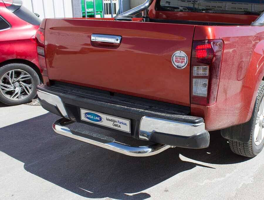 Thumbnail: Isuzu D-Max Arka Basamak Çap76 Krom 2012-2019 Arası