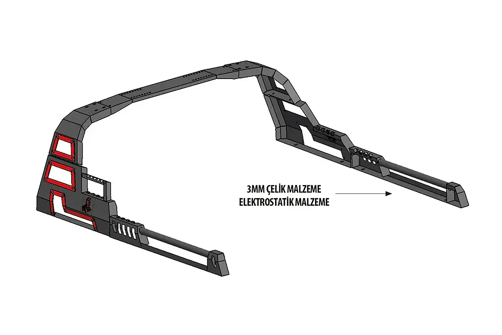 Küçük resim: Ford Ranger Dakar Rollbar 2011-2022 Arası