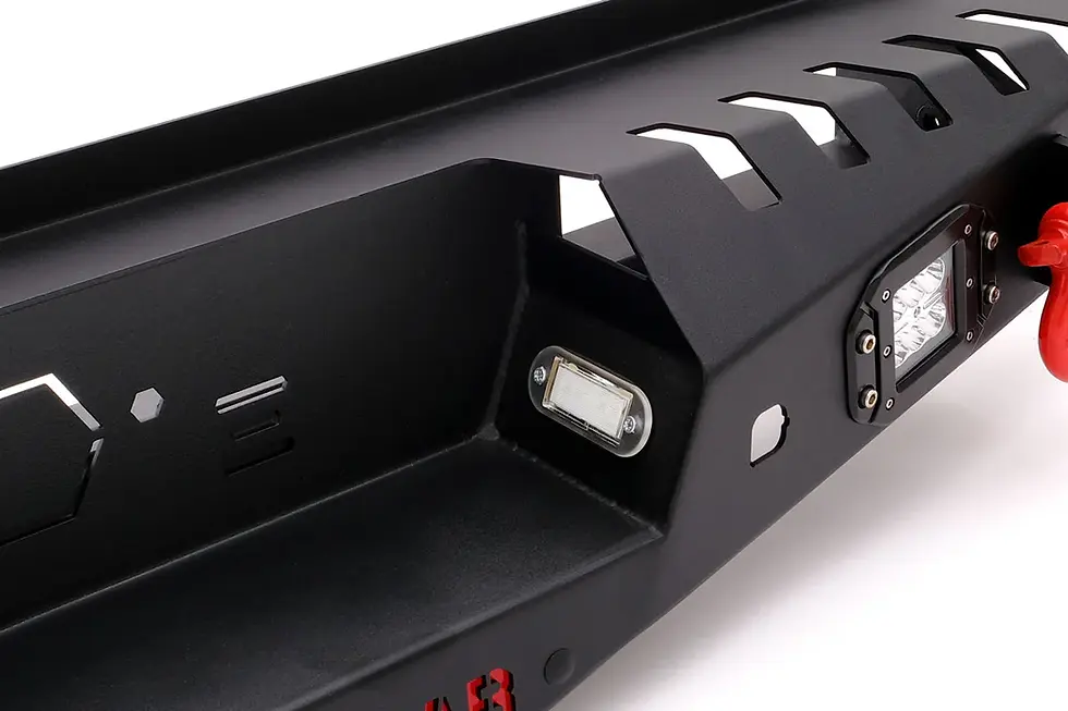 Küçük resim: Mitsubishi L200 Dakar Çelik Arka Tampon Ledli Sensörlü-Sensörsüz 2010-2015 Arası