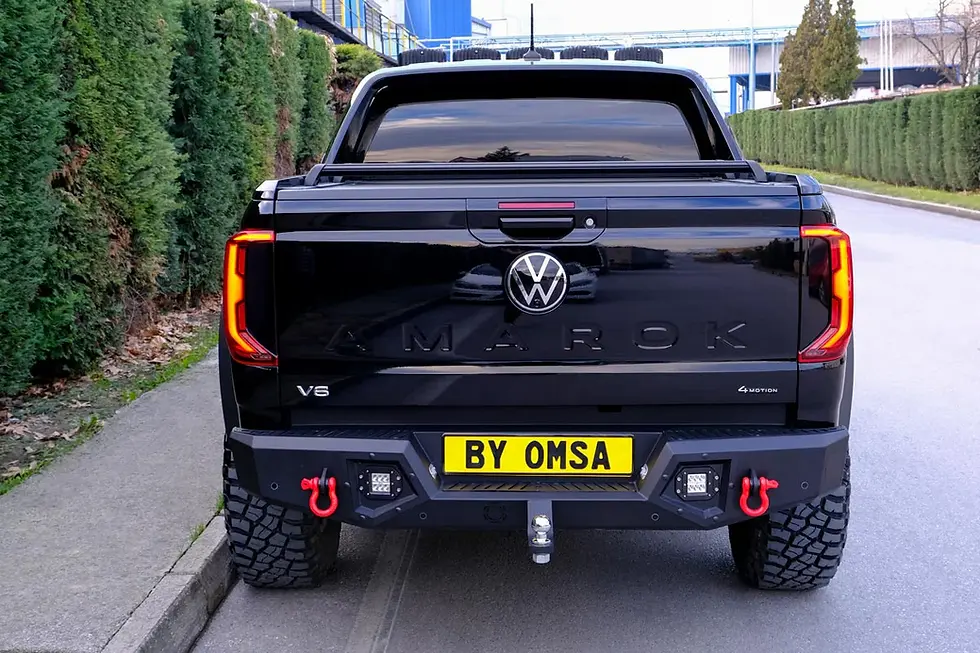 Küçük resim: VW Amarok Dakar V2 Çelik Arka Tampon Ledli Kör Nokta Sistemi Özel Tasarım 2022 v