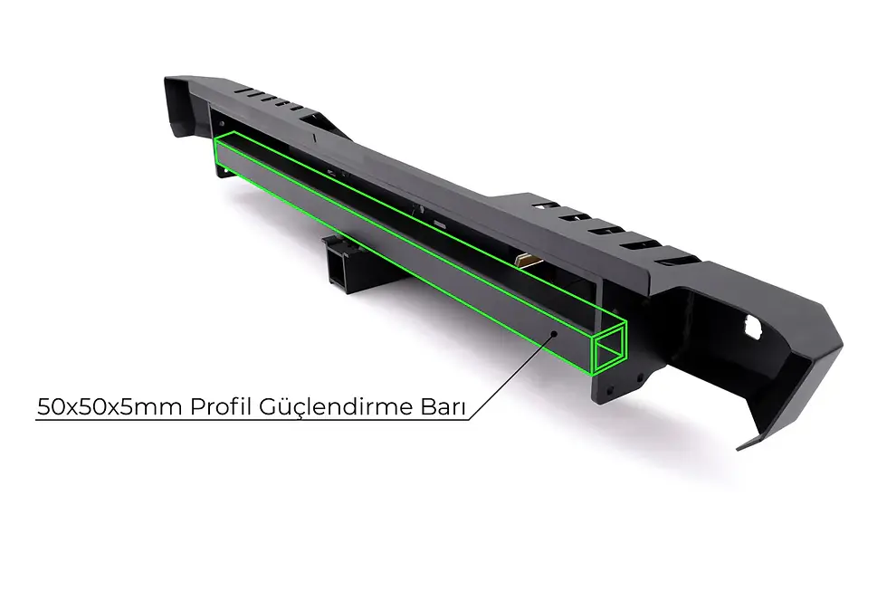 Küçük resim: Nissan Navara Dakar Çelik Arka Tampon Ledli Sensörsüz 2006-2015 Arası