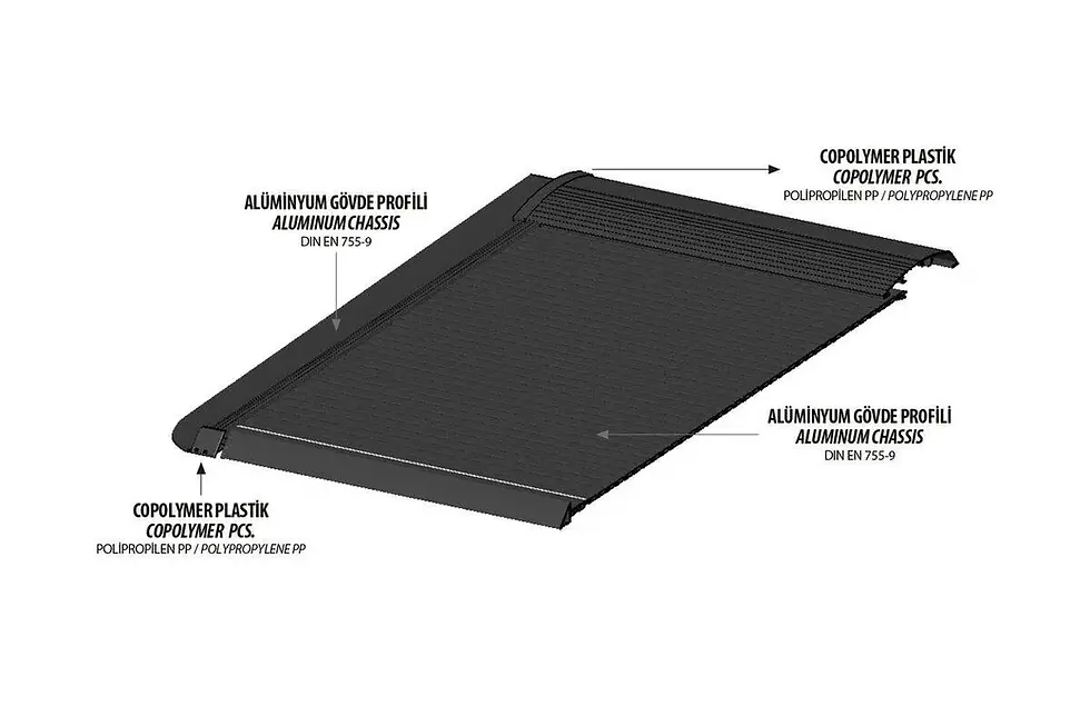 Thumbnail: Mitsubishi L200 Omback Sürgülü Bagaj Kapama Siyah 2015 ve Sonrası