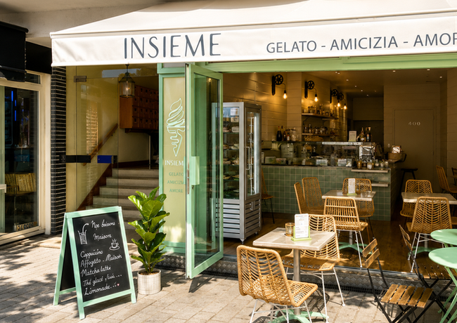 insieme gelato, transformation restaurant, création glacier, architecte le pouliguen