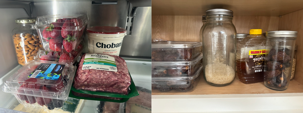 Just took a photo of my fridge and pantry while writing this to show that I’m practicing what I preach 🙂