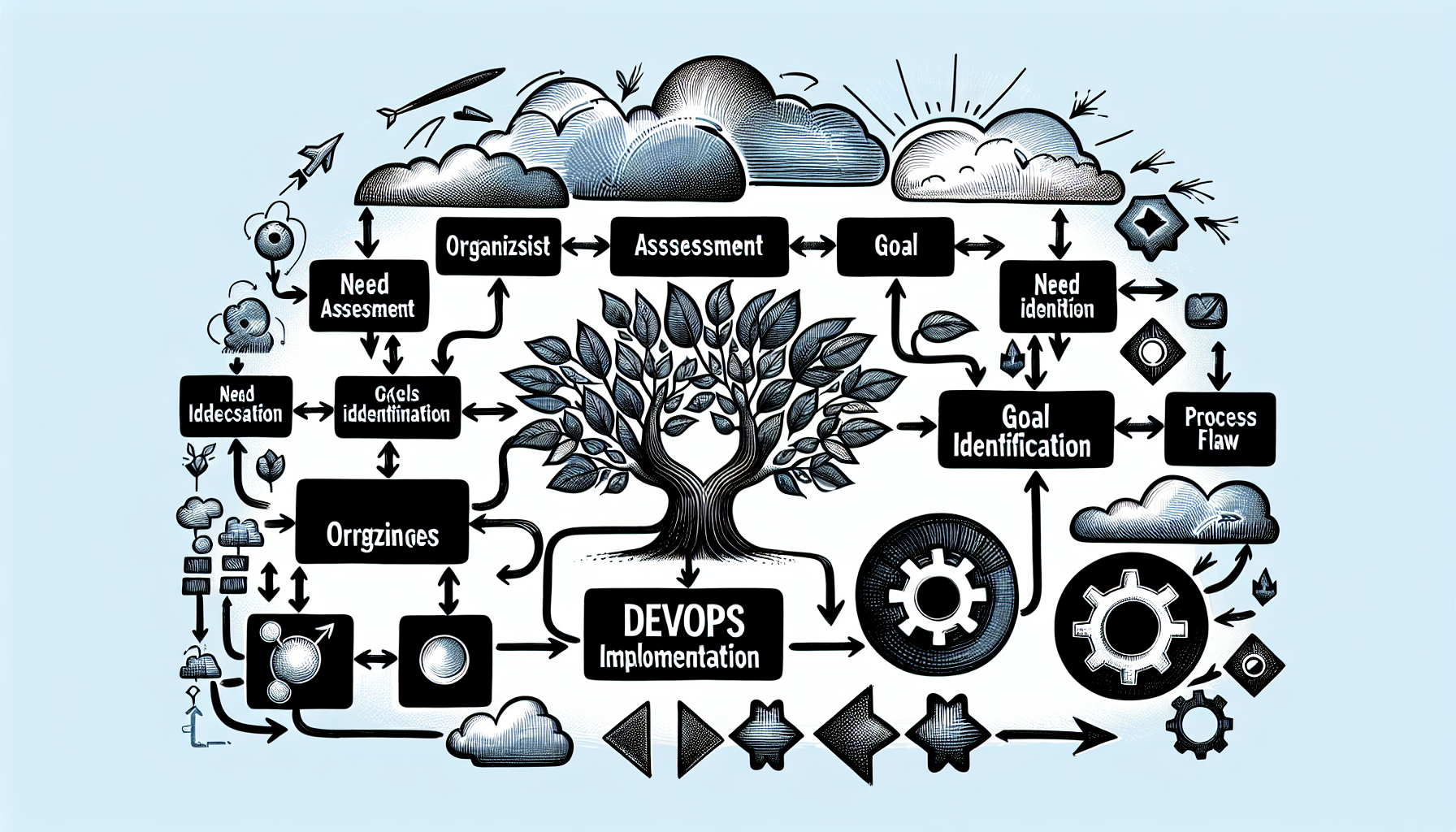 Illustration of assessing needs for DevOps implementation