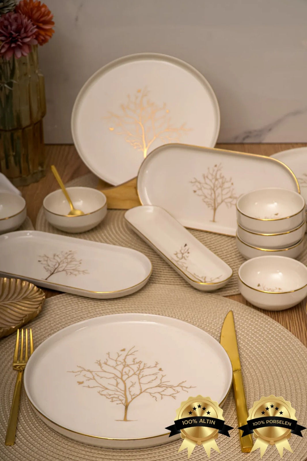 16-teiliges Frühstücksset für 6 Personen (Baum des Lebens)