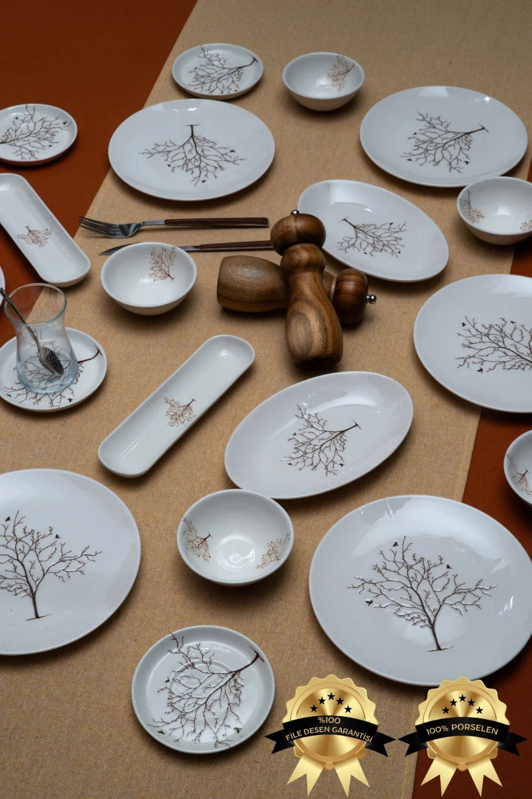 16-teiliges Frühstücksset für 6 Personen (Baum des Lebens-flach)