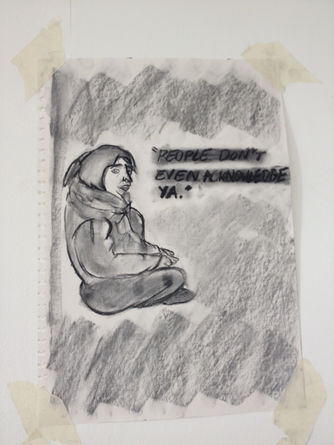 Charcoal Drawings (Homelessness/Urban Life Project)
