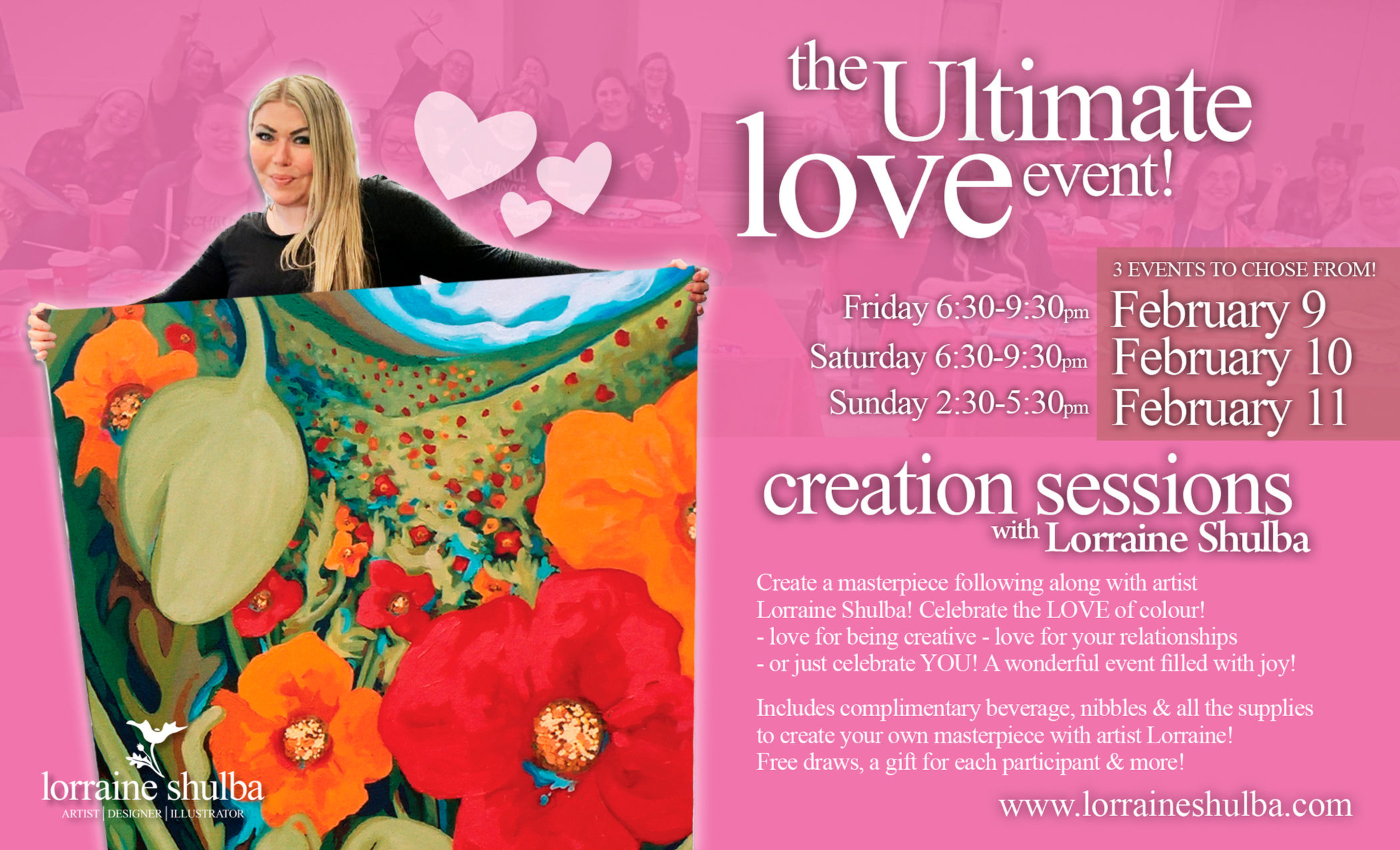 Creation Sessions With Lorraine Shulba - Valentines Event