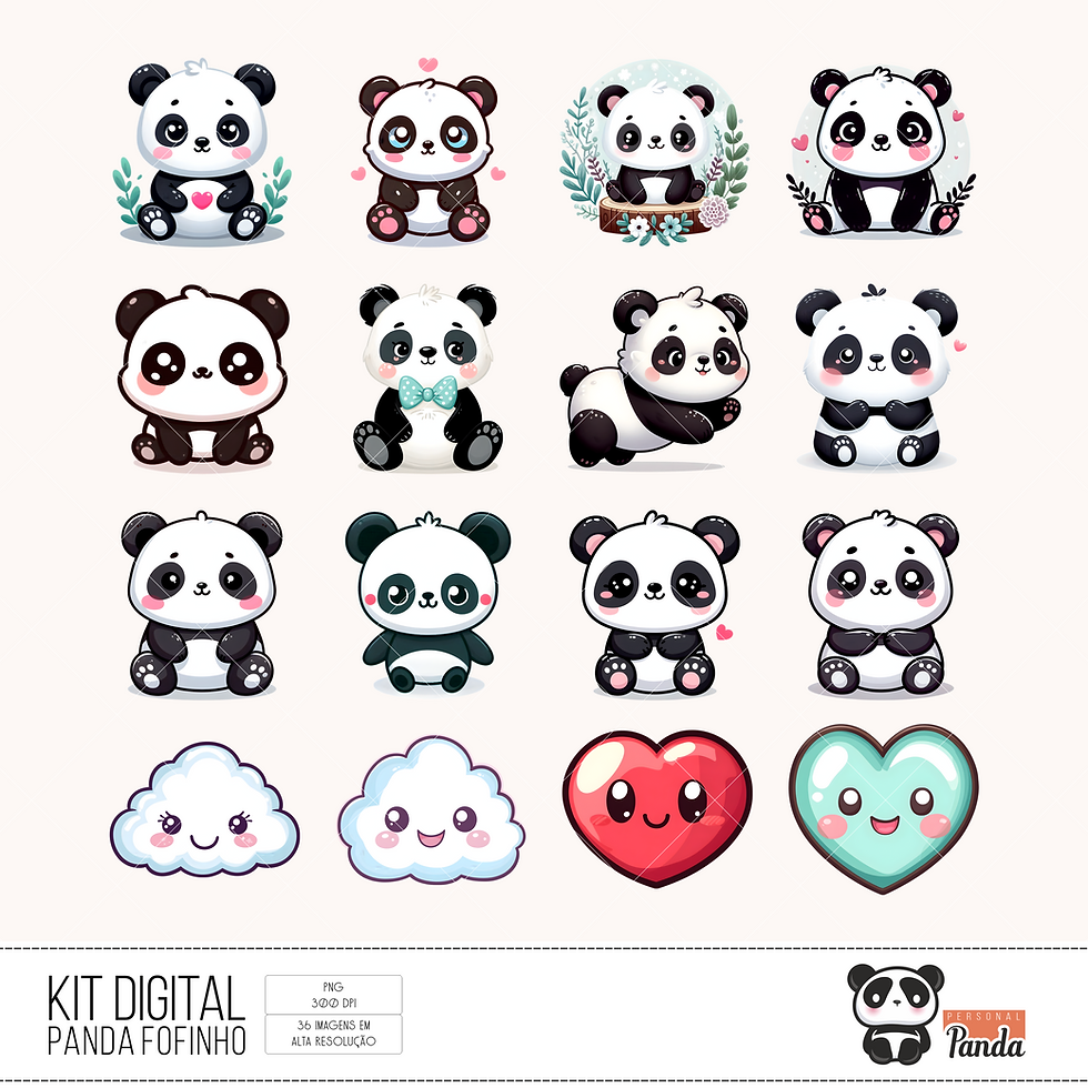 Miniatura: Panda Fofinho PNG por IA