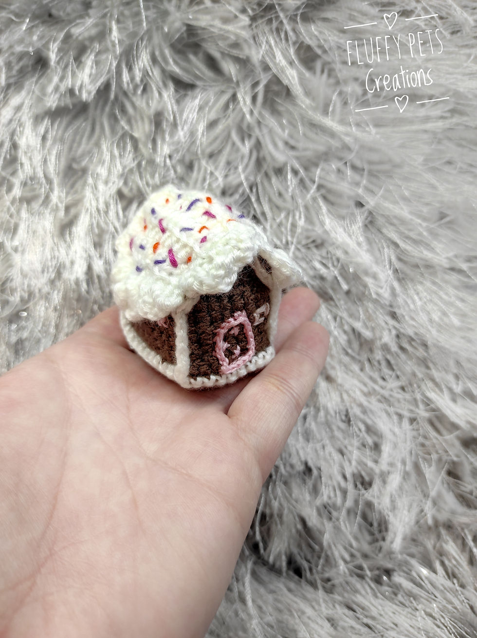 Thumbnail: Crochet Christmas Gingerbread house bauble or Christmas decoration