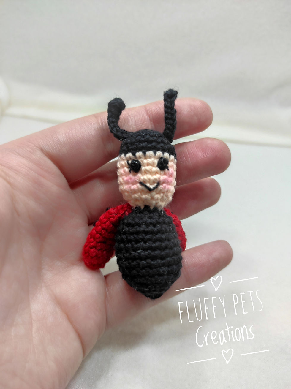 Thumbnail: Crochet cute ladybug ladybird amigurumi keyring/handbag charm