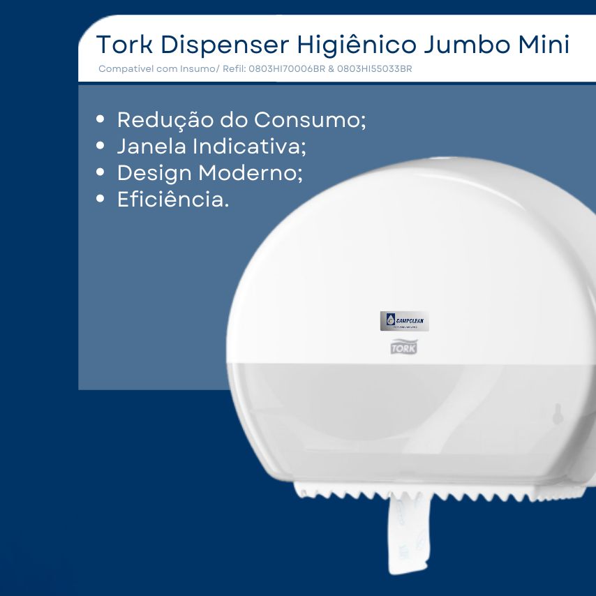 Miniatura: Dispenser Tork Jumbo Mini Rolão Branco