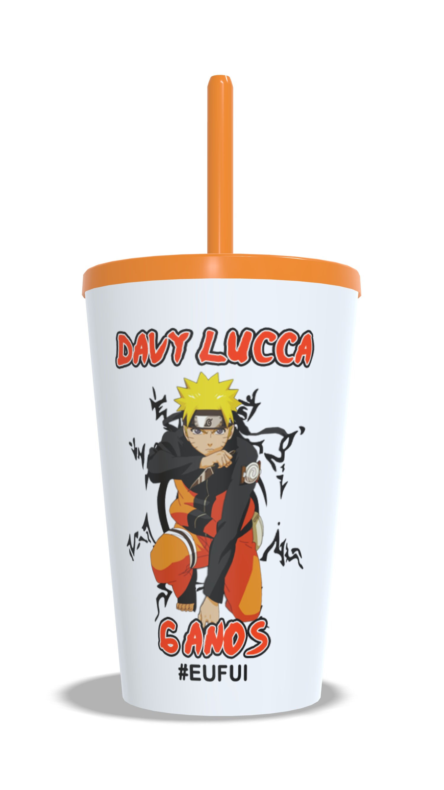 Naruto - Copo twister com tampa e canudo 300ML