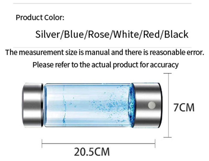 Thumbnail: 420ml Hydrogen-Rich Water Cup Electric Hydrogen Rich Water Generator Bottle Tita
