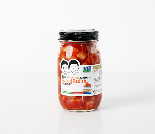 Twins Premium Kimchi Cubed Radish Kimchi 16oz | Twins Premium Kimchi