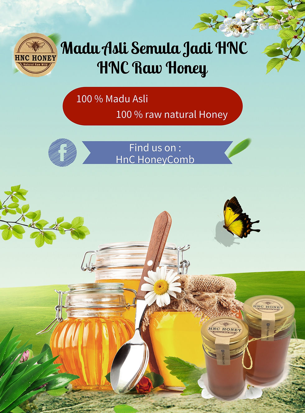 Thumbnail: RAW HNC HONEY 高品质一百仙纯正野生蜂蜜 100 PERATUS MADU ASLI (400 GRAM)