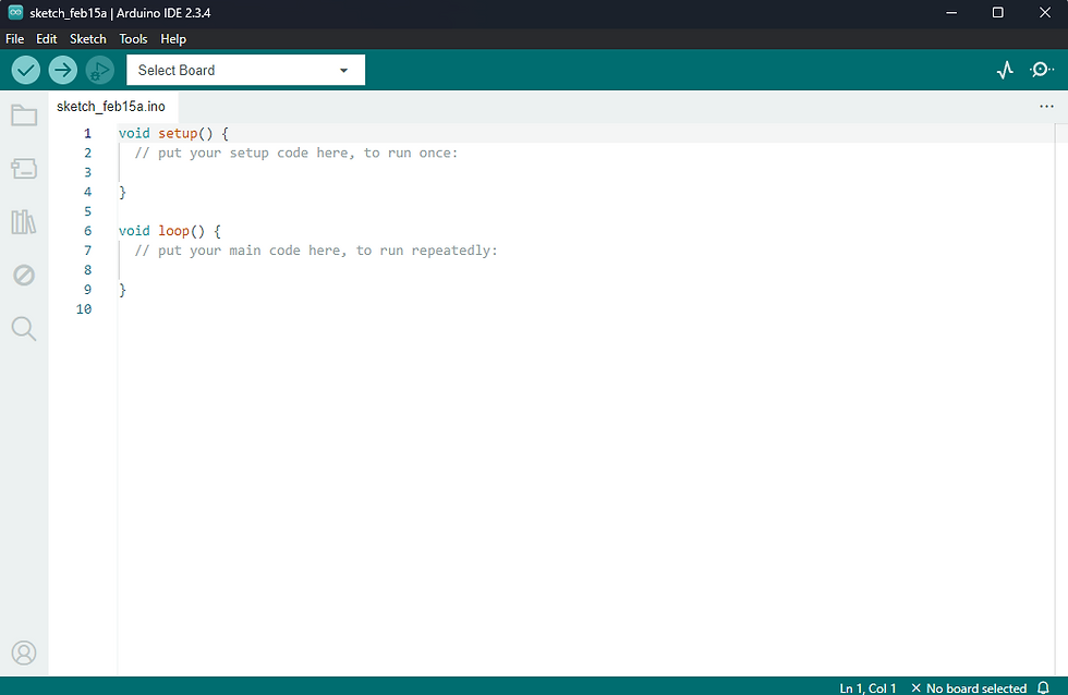 Arduino IDE new Program