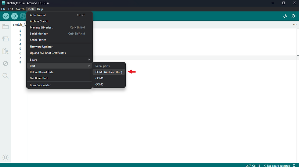 Arduino IDE porta serial