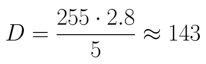 digital value for 2.8V