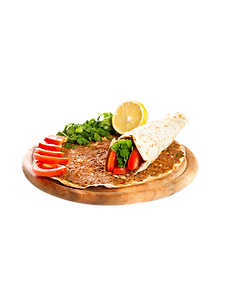 Usta ellerde hazırlanan lezzetli lahmacun.