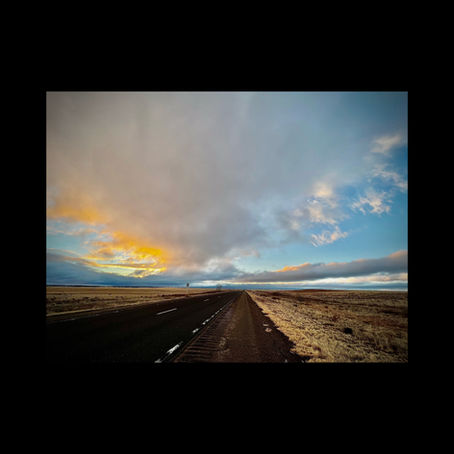 Road and morning sky