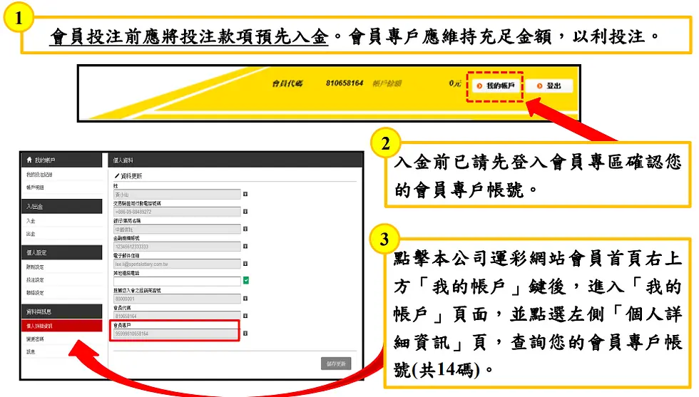 台灣運彩 線上會員 入金出金教學