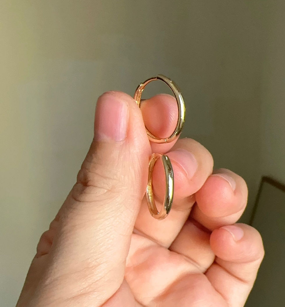 Argollas Huggies lisas oro 18k