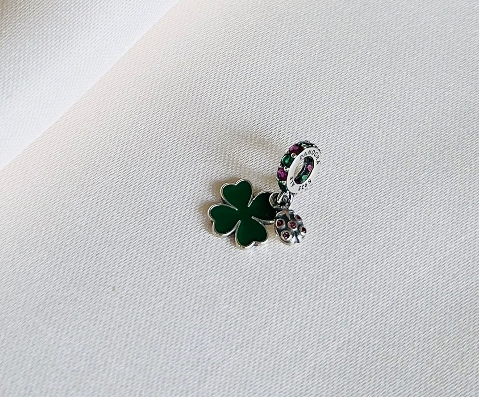 Miniatura: Charm colgante trébol mariquita plata 925 Pand 