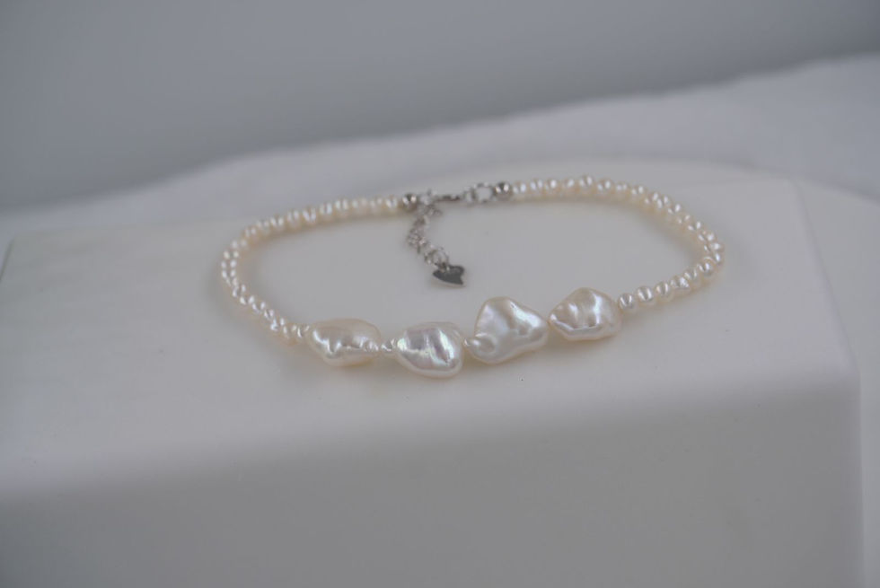 Miniatura: Pulsera perlas plata 925
